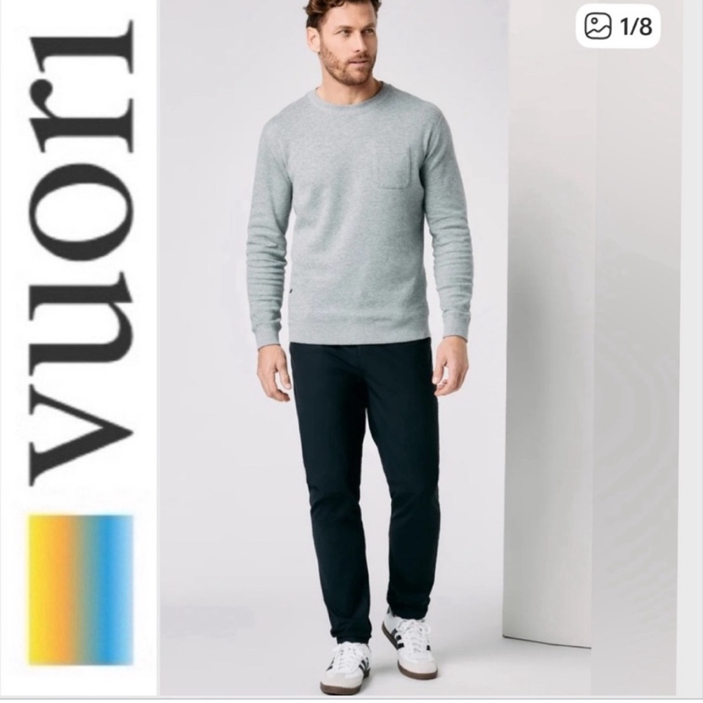 Vuori Meta Pant Slim Fit Trouser Pants Size 32 Navy Blue